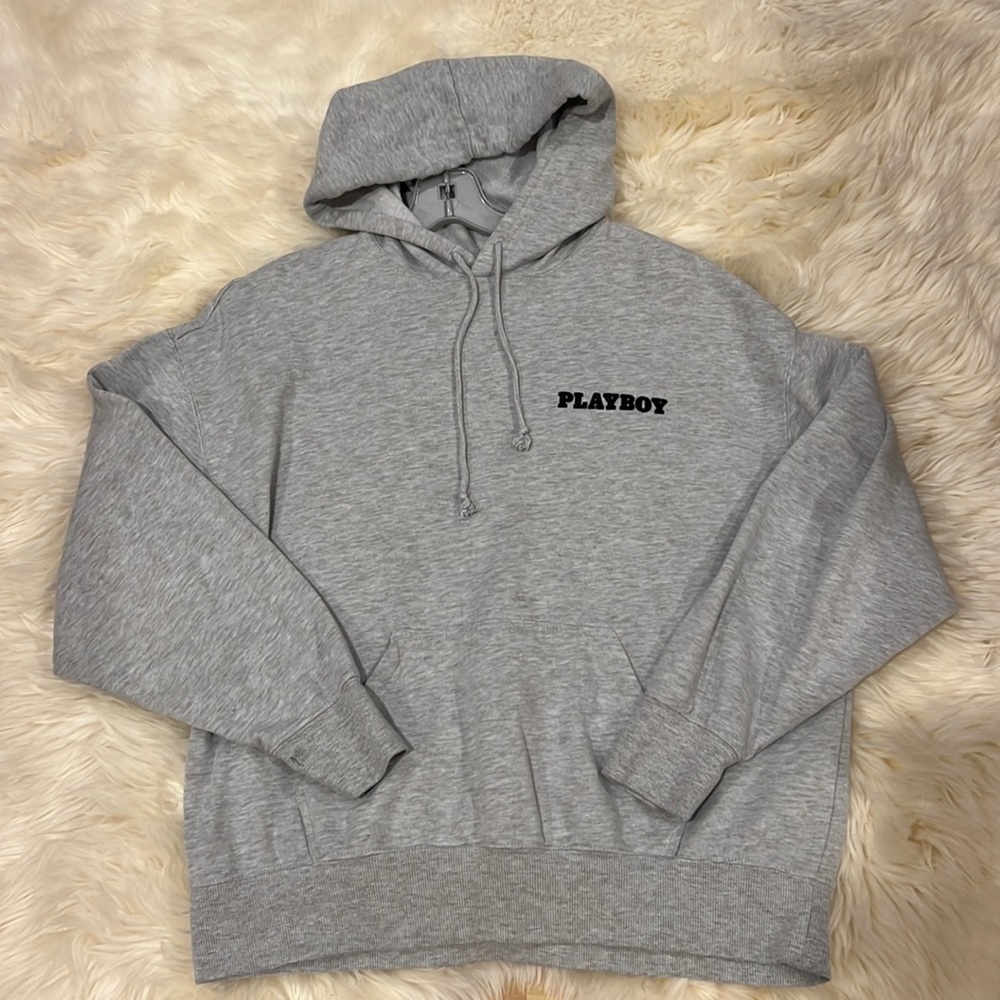 Small Playboy Hoodie in Gray